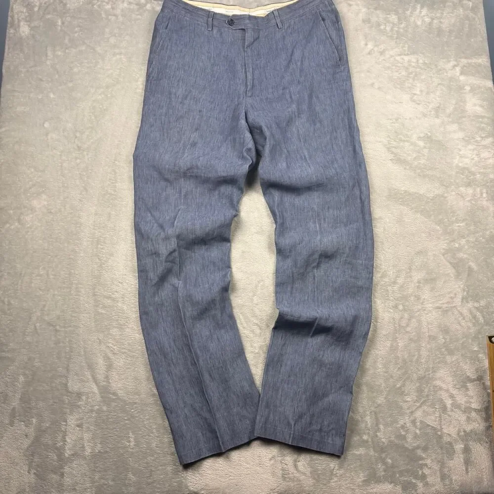 Santoni Men's Blue and Navy Trousers